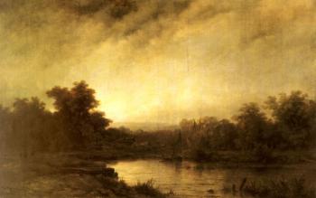 Remigius Van Haanen : A River Landscape
